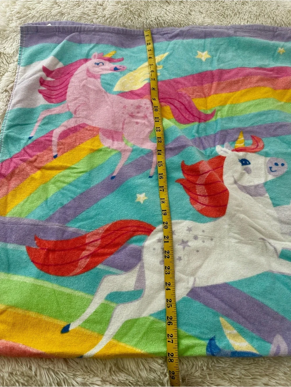 Unicorn Mermaid Cat Beach Towels Girls Rainbow Pool Bath Colorful Kids Lot of 3